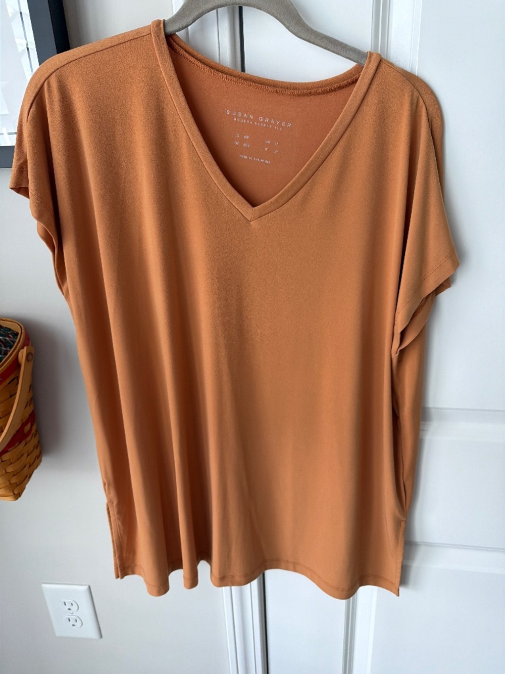 Susan graver liquid knit dolman sleeve blouse